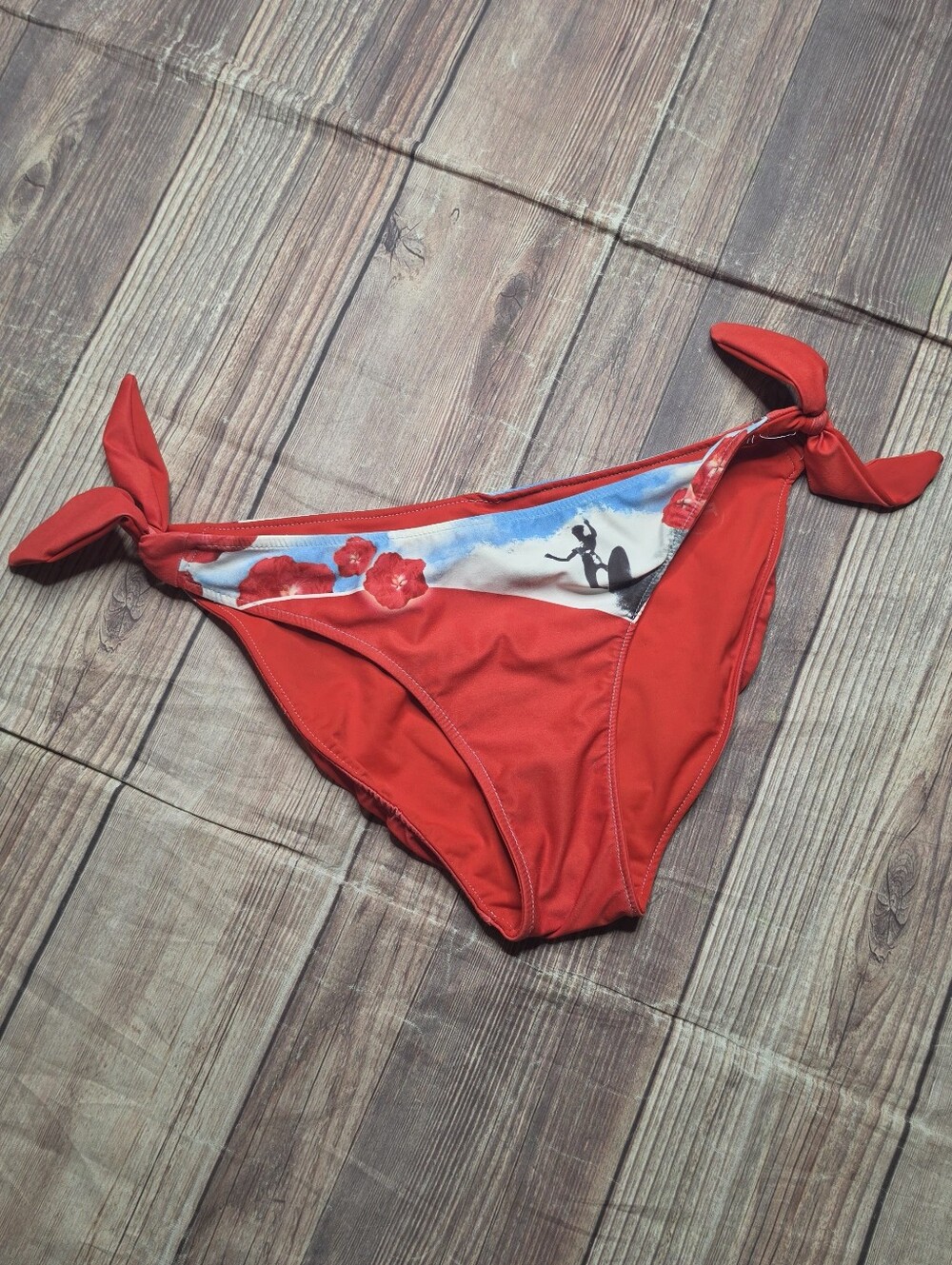 Aaron Chang Red Surf Tropical Bikini Bottom